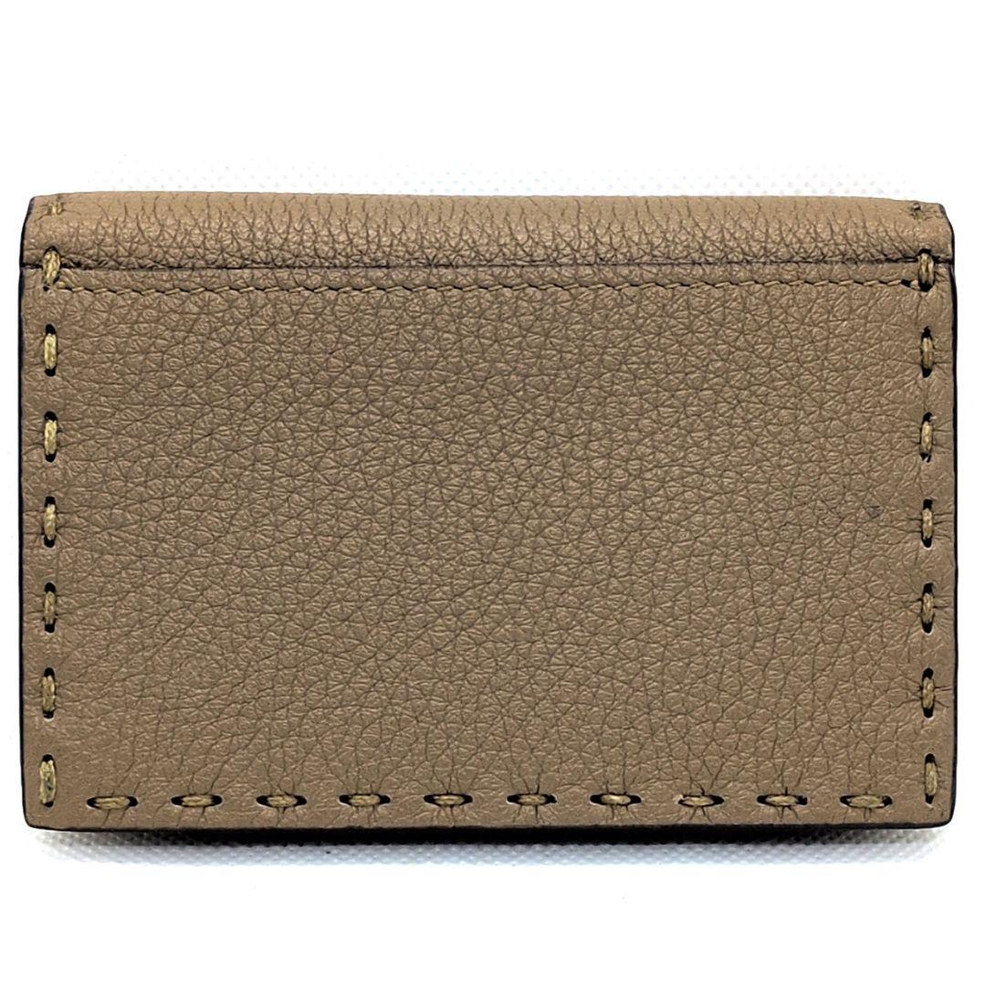 【未使用級】フェンディ　セレリア　名刺入れ　カードケース　バイカラー　ロゴ金具