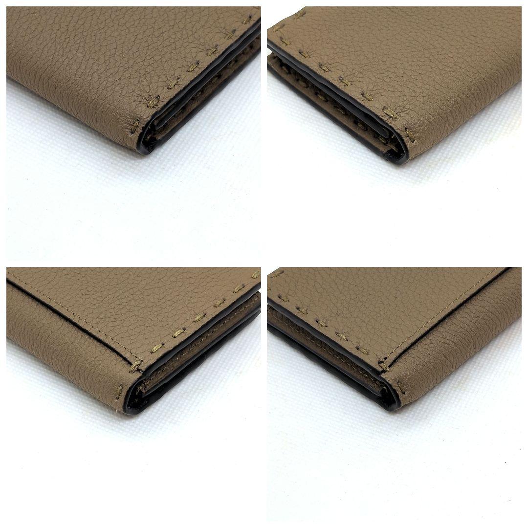 【未使用級】フェンディ　セレリア　名刺入れ　カードケース　バイカラー　ロゴ金具