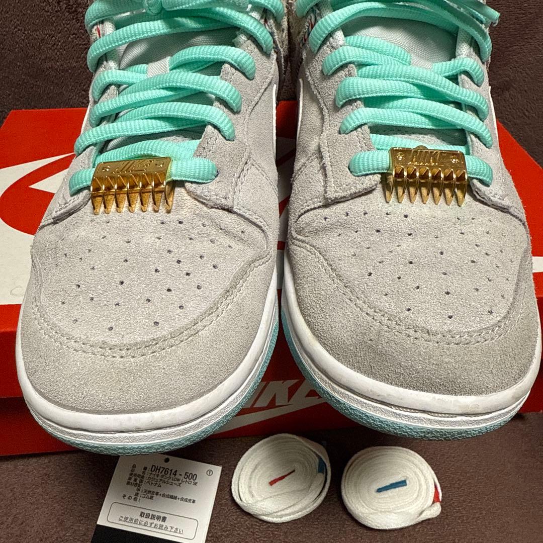 26cm Nike Dunk Low バーバーショップ グレイ