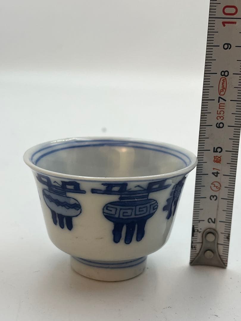 中国清時代徳利 花瓶 色絵 煎　茶碗染付唐物 時代物