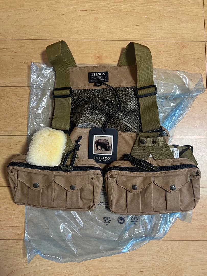 FILSON メッシュフィッシングベスト L ベージュ