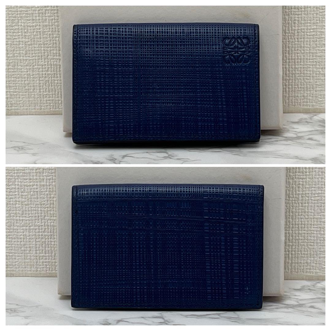 ロエベ ビジネスカードホルダー カードケース ネイビー LOEWE