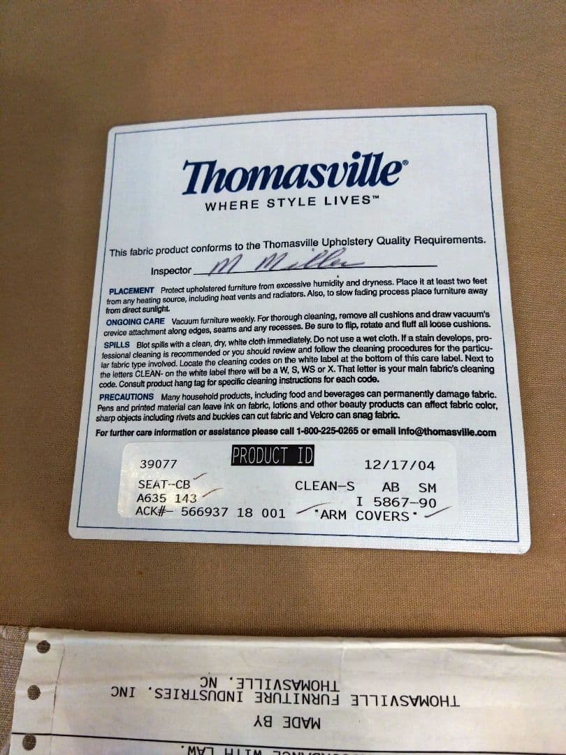 ソファ1人掛け　 トーマスビル(Thomasville)大塚家具