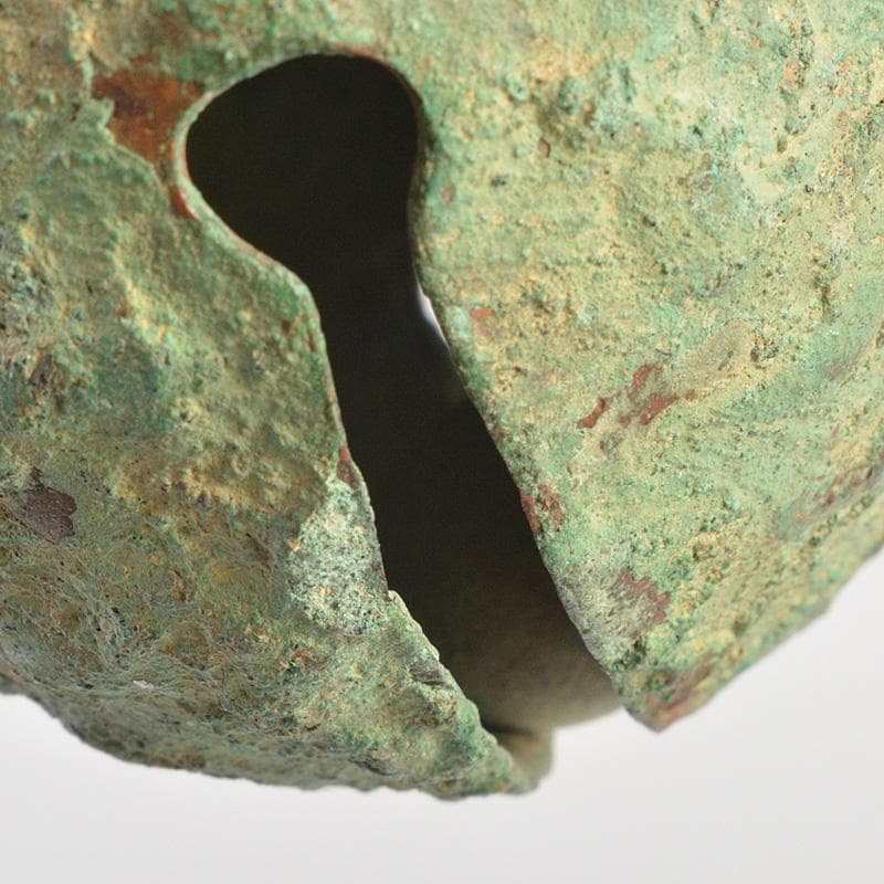 仏教美術　新羅　古銅青銅　鍍金　鈴　合わせ箱　C　R7426