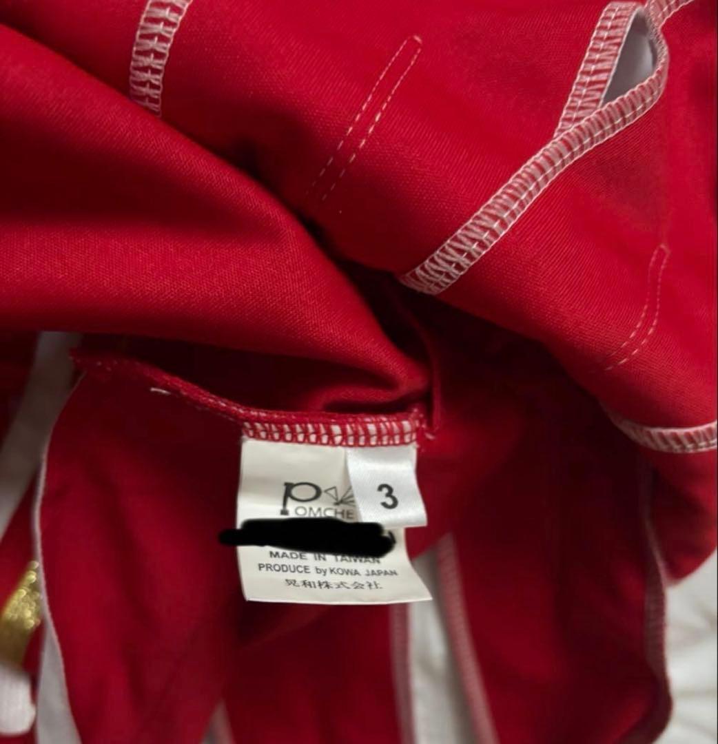 チアダンス ユニフォーム ポムシェ 上下セットリボン チアリーディング キッズ