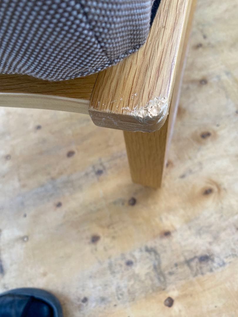 無印良品　リビングでもダイニングでもつかえるソファチェア・オーク材　1脚