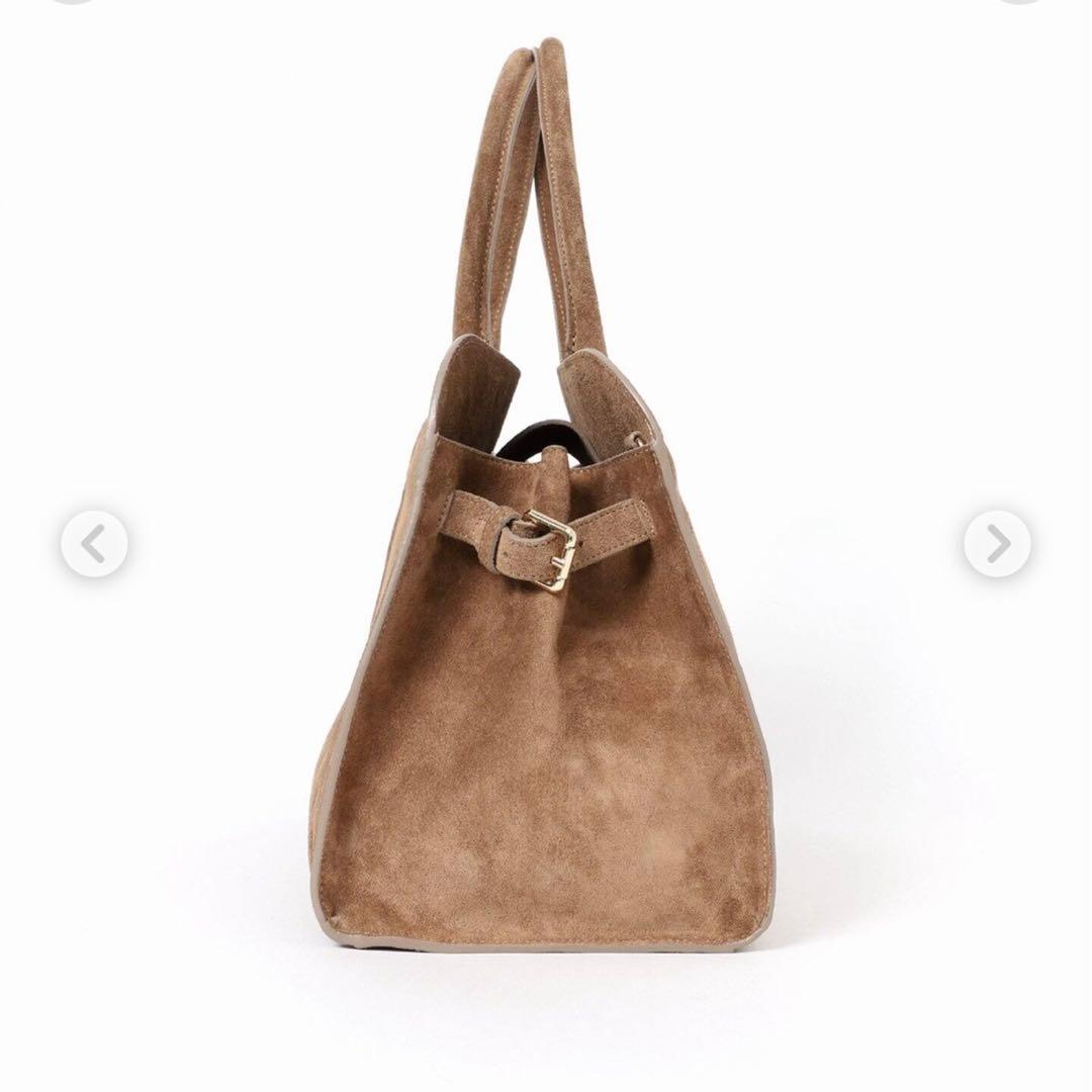 Milosミロススエードトートバッグボストン小旅行普段美品定価33000円秋冬春