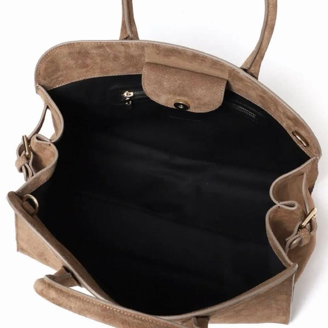 Milosミロススエードトートバッグボストン小旅行普段美品定価33000円秋冬春