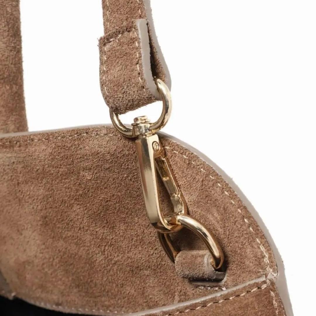 Milosミロススエードトートバッグボストン小旅行普段美品定価33000円秋冬春