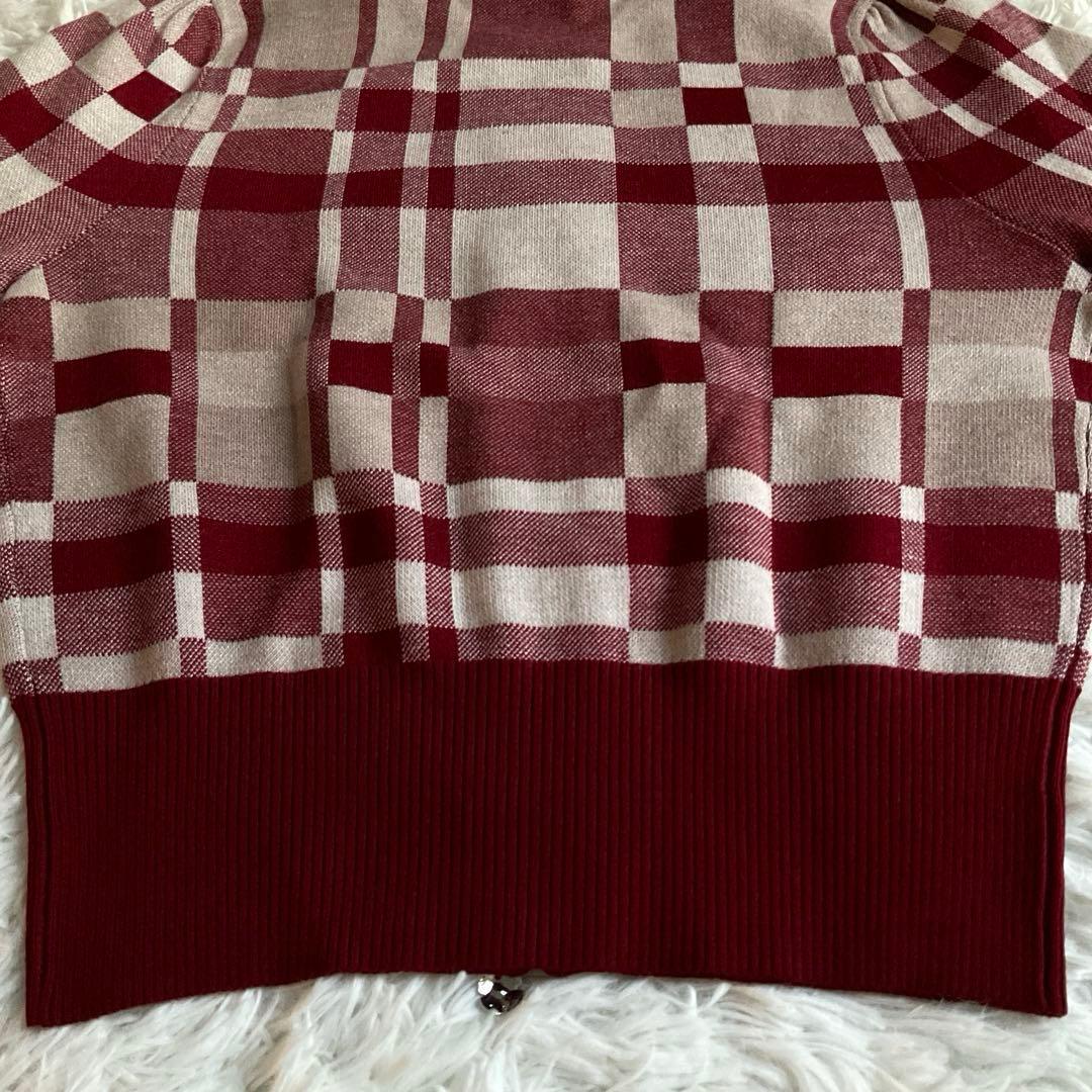 ユミリン　　　未使用☆エムズグレイシー☆ジップニットカーディガン ウール混