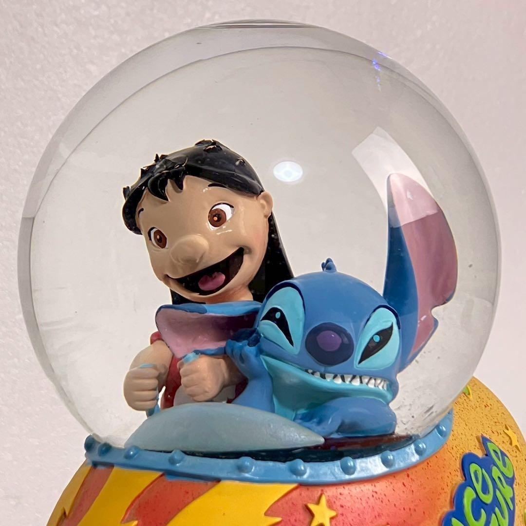 リロ&スティッチ フィギュア スノーグローブ オルゴール 25周年ピンズ付き