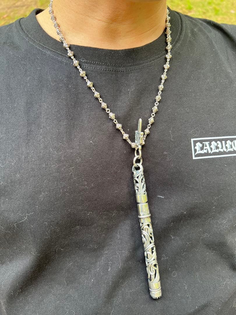 S925刻印有：重厚シルバーペンダントとしても使えるペン　SZB007