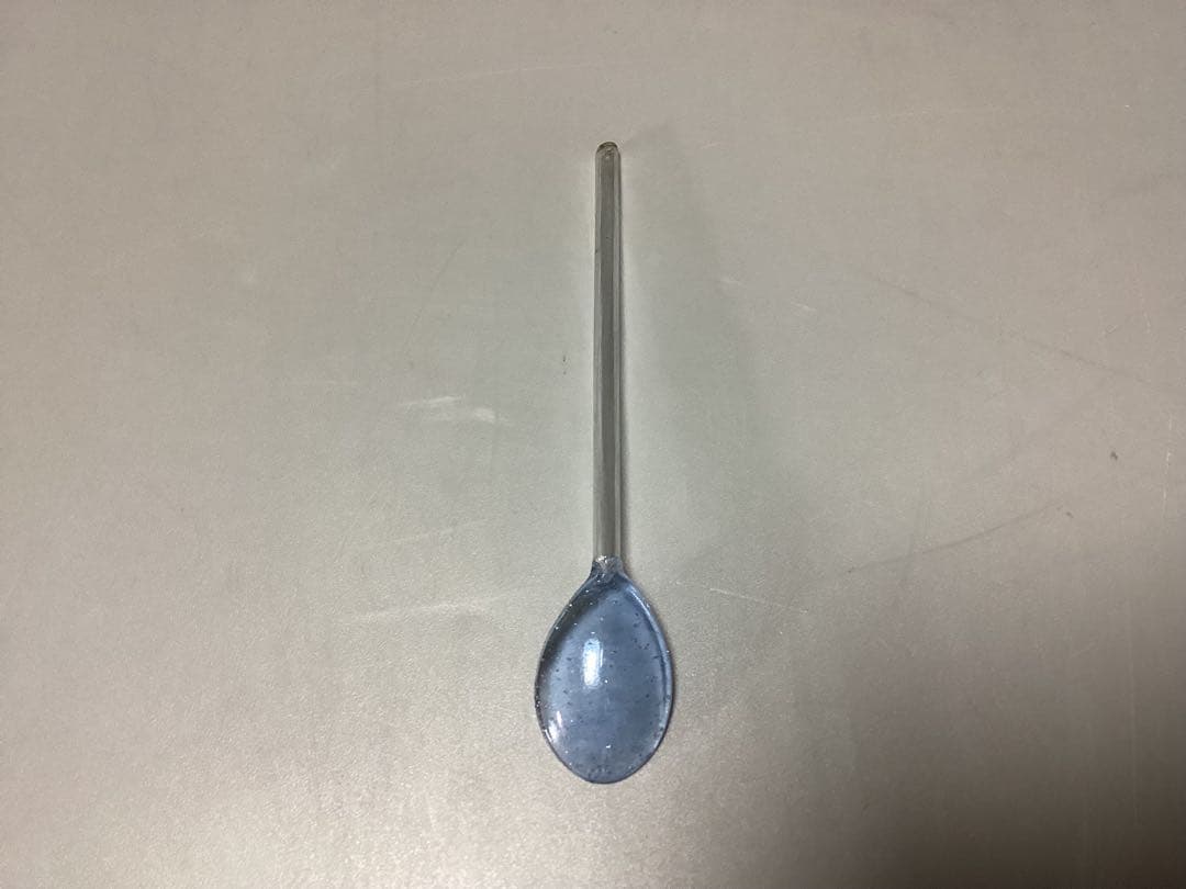 縁赤　水玉模様　なつめ形　氷コップ　ガラススプーン付き