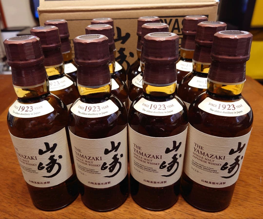 サントリー シングルモルトウイスキー 山崎180ml 12本セット 新品