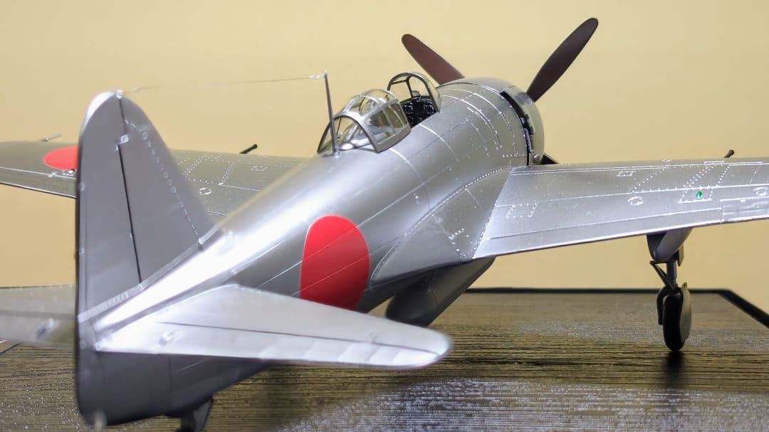 【プラモデル完成品】1/48 紫電一一型甲(シルバー塗装)(出品者製作)