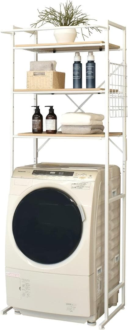 ekans(エカンズ) 棚付きランドリーラック LSH-530W (ホワイト)