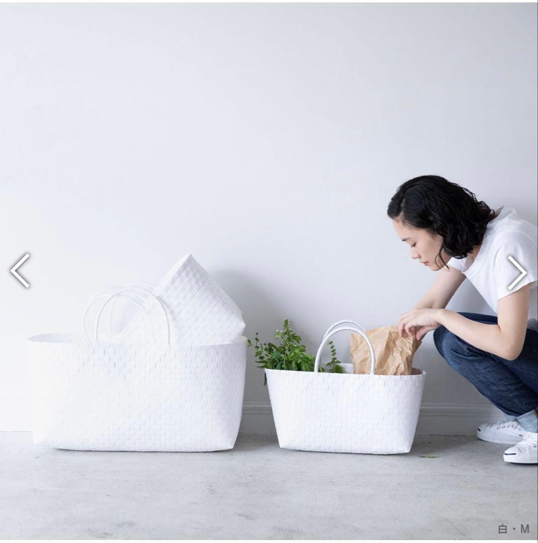 weeksdays ベトナムのかご　ホワイト　XL、XSサイズ2個セット