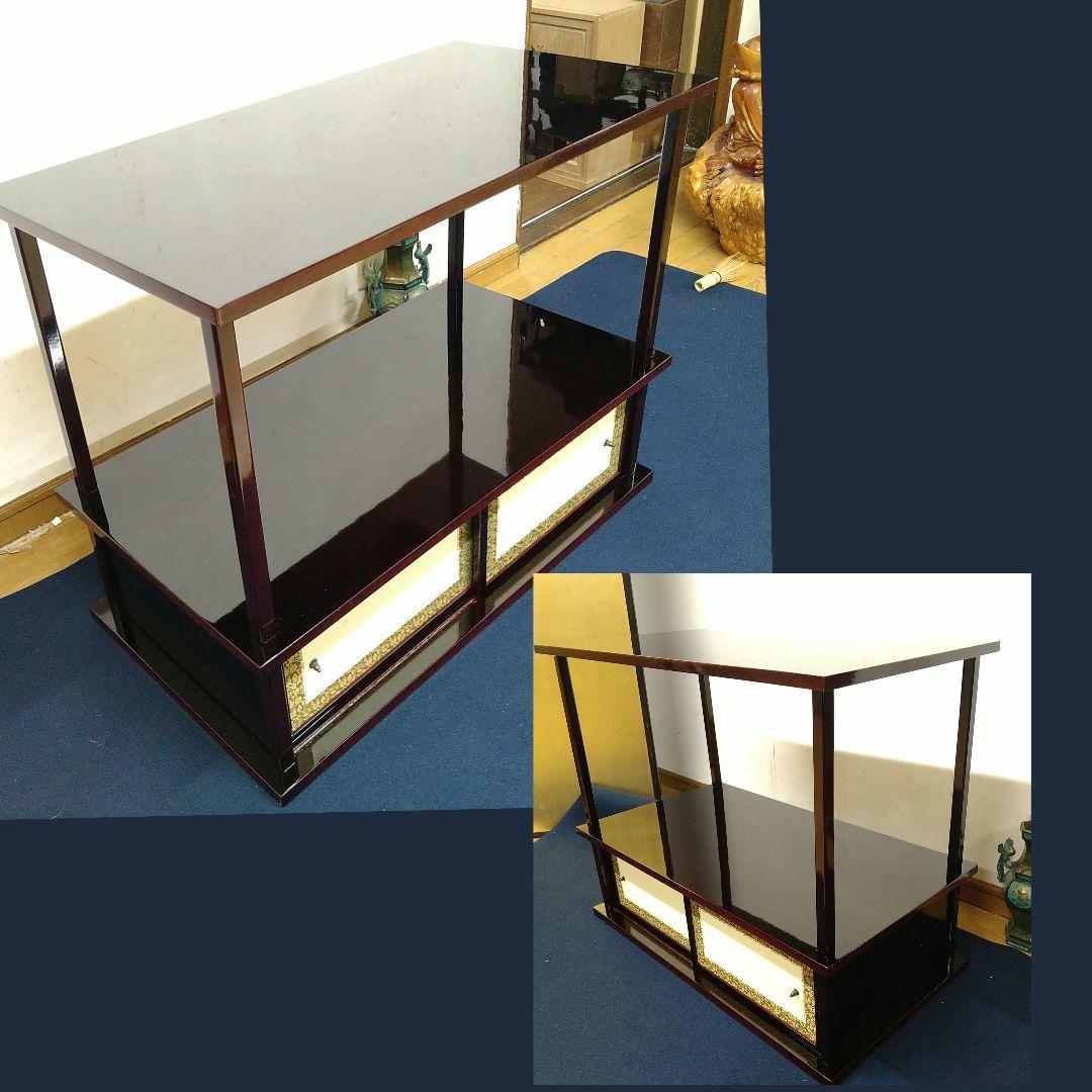 sarrodyAJ44 紹鴎棚 組立式 溜漆塗 専用紙箱 棚物 茶道具 武