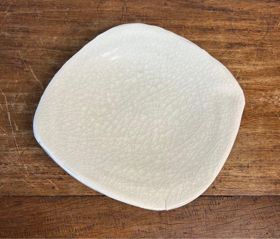 鯉江良二 Ryoji Koie 「良」 「1983」 白磁 皿 三足 本物保証