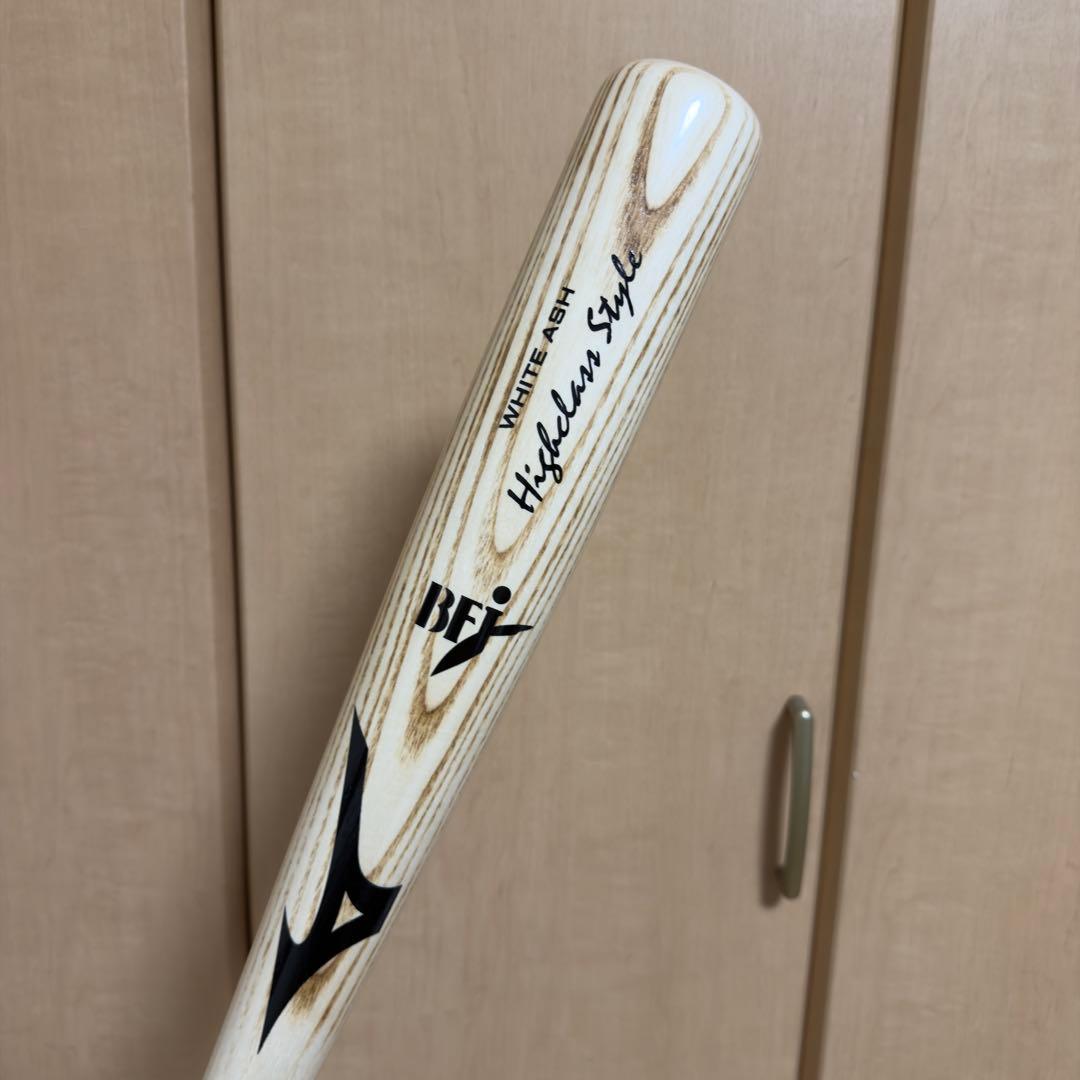 ミズノ ホワイトアッシュ 84cm 880g くり抜き有 硬式木製バット