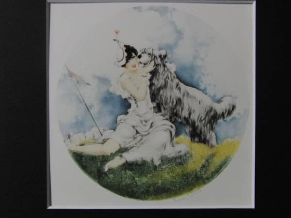 ルイ・イカール限定版・アールデコ/羊飼い、版上刷サイン、希少な額装用画集より