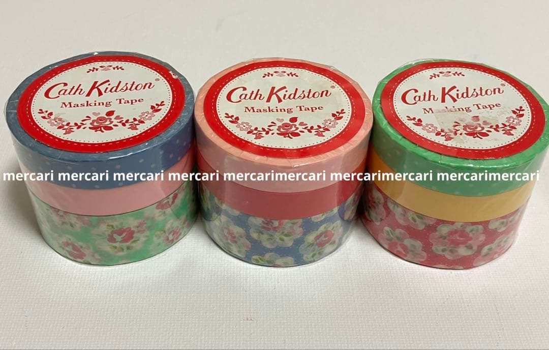 廃盤 キャスキッドソン マスキングテープ 3個 初期 花柄 マステ