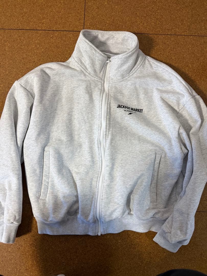 JACKPOT.MARKET ジップジャケット　アッシュグレー　XL