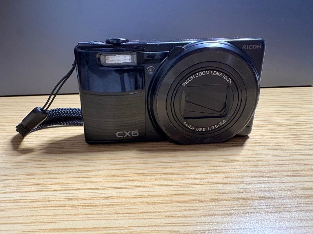 RICOH CX6 ブラック 【動作確認済】充電器・バッテリー付 コンデジ