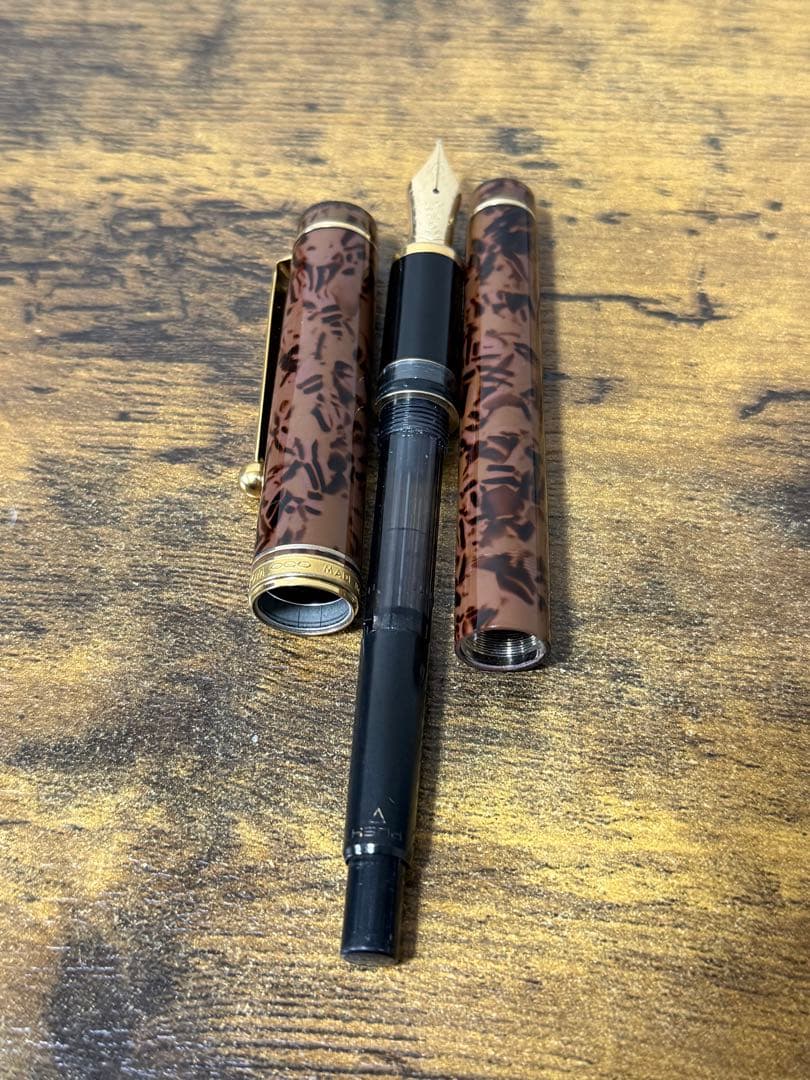 1984年製　初期型　カスタム　鼈甲柄　パイロット　万年筆　M コンバーター一体