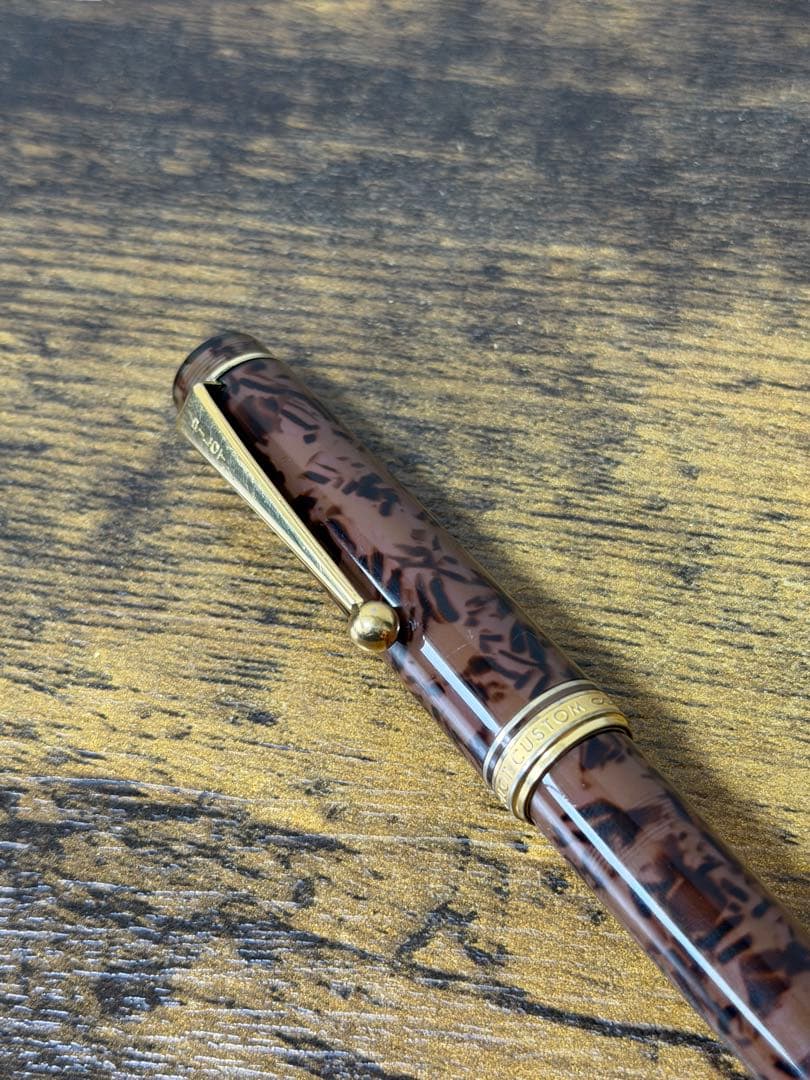 1984年製　初期型　カスタム　鼈甲柄　パイロット　万年筆　M コンバーター一体