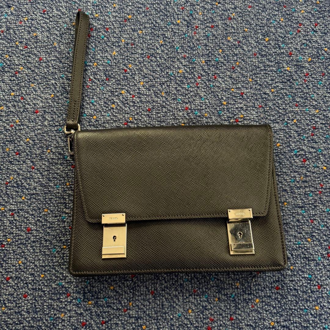 希少　PRADA プラダ レザー メッセンジャー ショルダーバッグ 3WAY