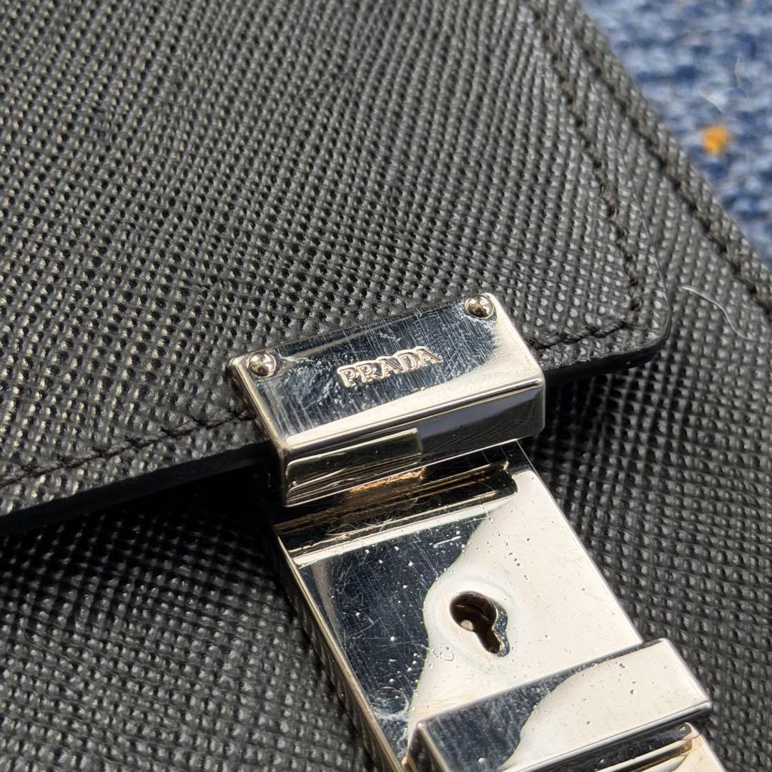 希少　PRADA プラダ レザー メッセンジャー ショルダーバッグ 3WAY