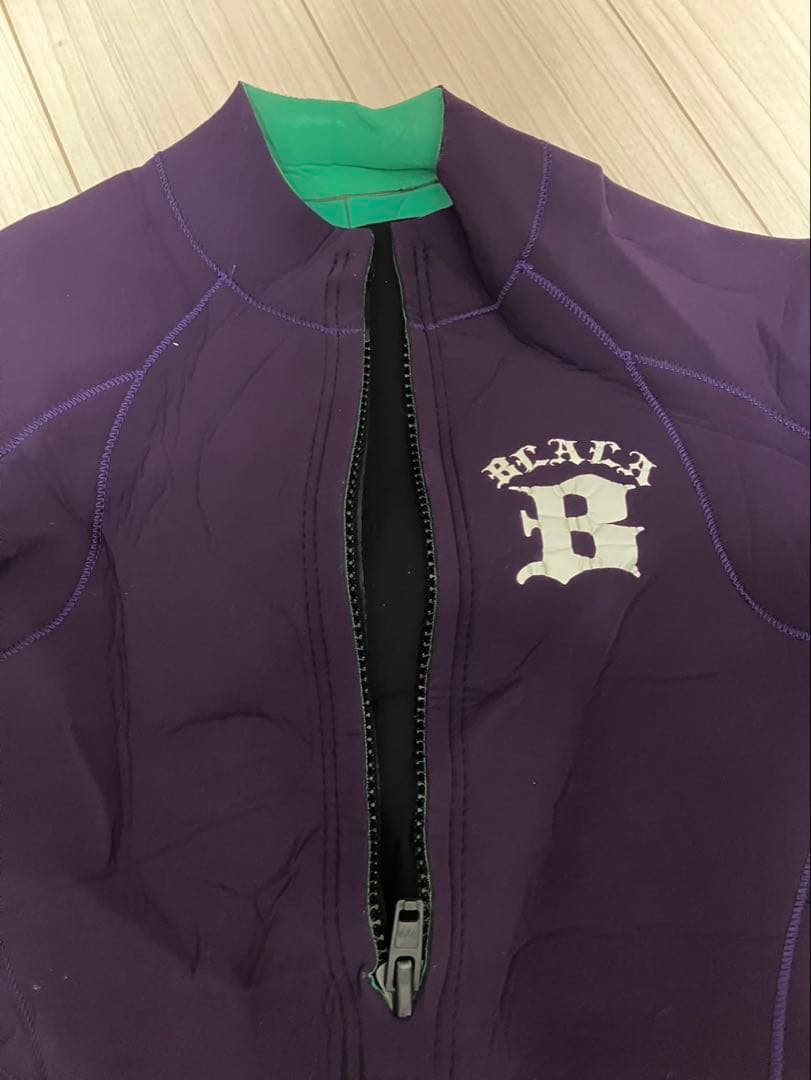 BLALAパープル ウェットスーツ フロントジッパー