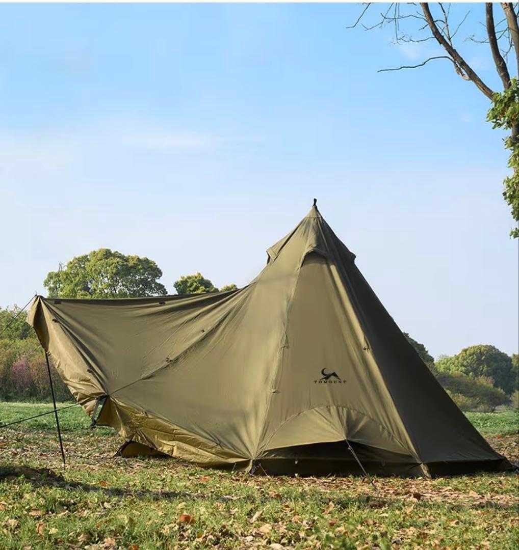 トモウント ワンポールテント TC ソロ テント 2.1m高さ （グリーン)
