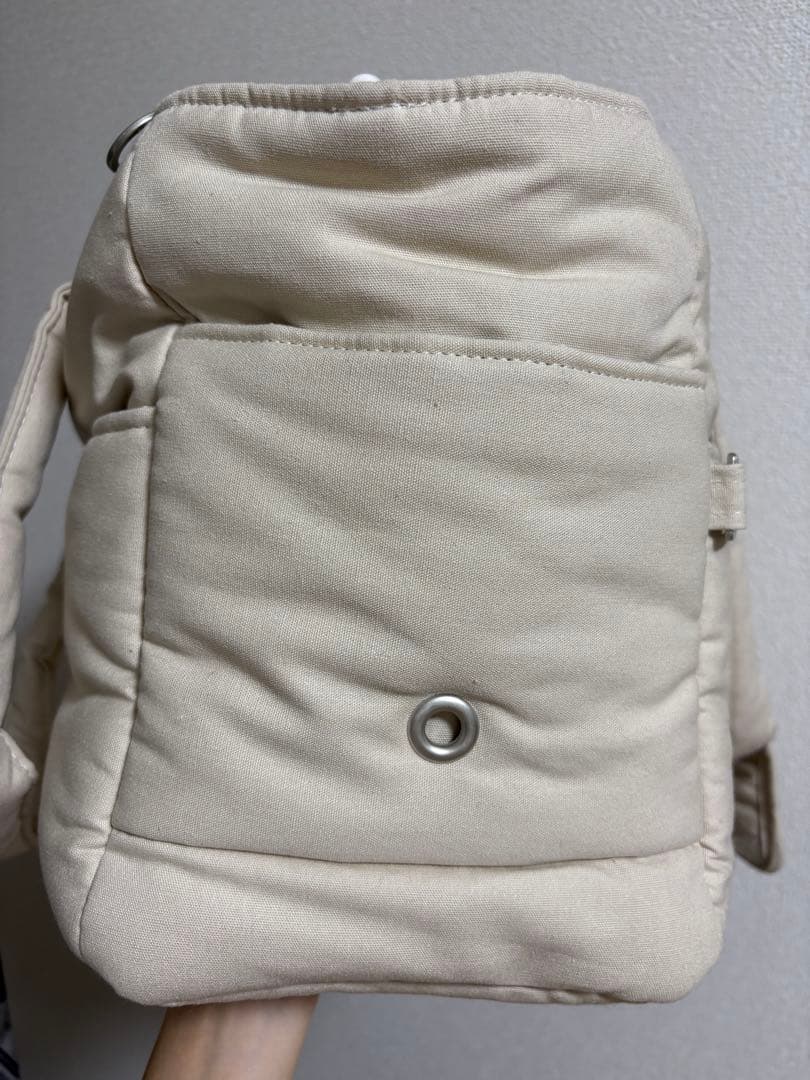 【ほぼ未使用】ba&ttang ベージュ キャリーバッグ　M カーベルト付き