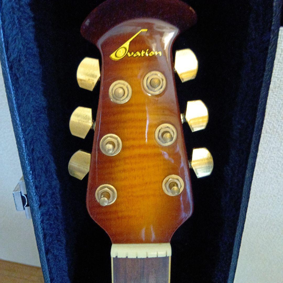 オベ−ション、エレキアコースティックギター オレンジ/ブラウン