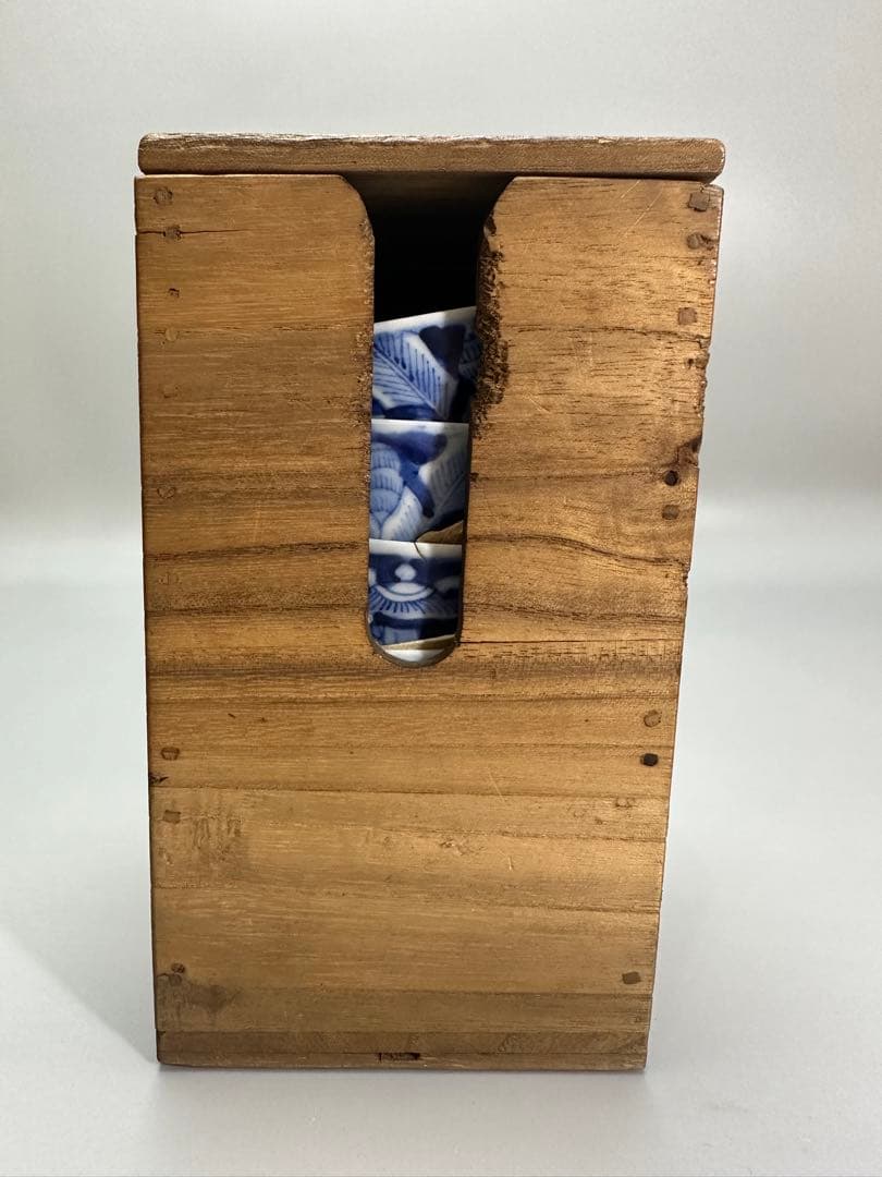 煎茶 時代 染付 茶器 五客 補修あり