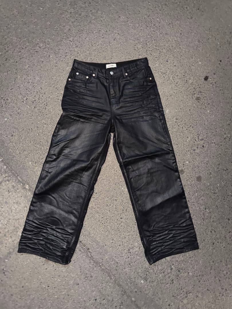 コーティングデニム　バギー　opium darkwear 値下げ交渉あり