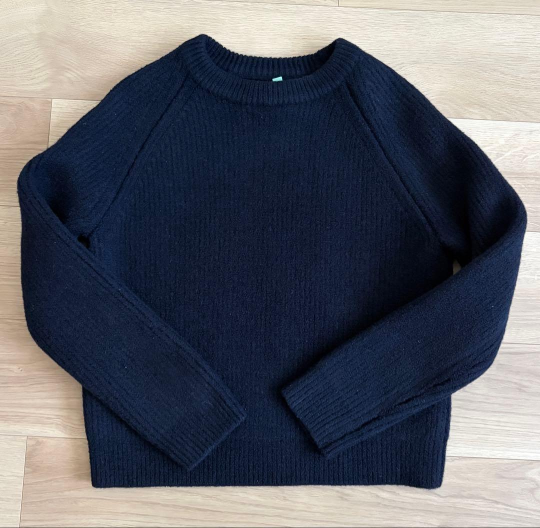 Maison Margiela 厚手 ウール リブニット ネイビー S