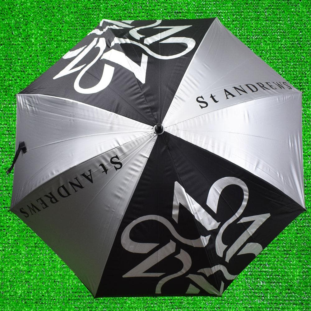 St ANDREWS/セントアンドリュース ゴルフ傘【シルバー/ブラック】新品！