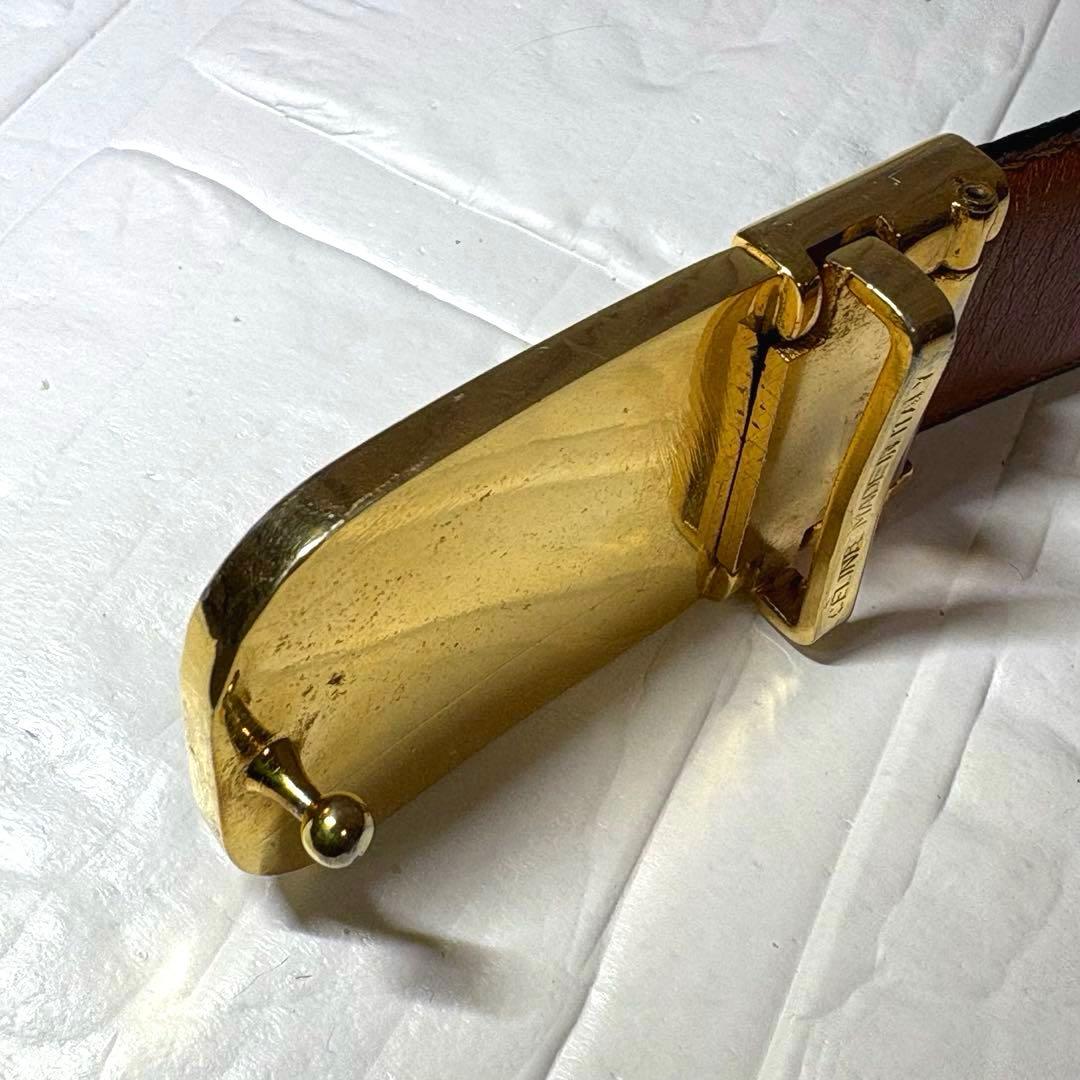 【ヴィンテージ良品】 CÉLINE オールドセリーヌ　馬車　ゴールド金具　ベルト