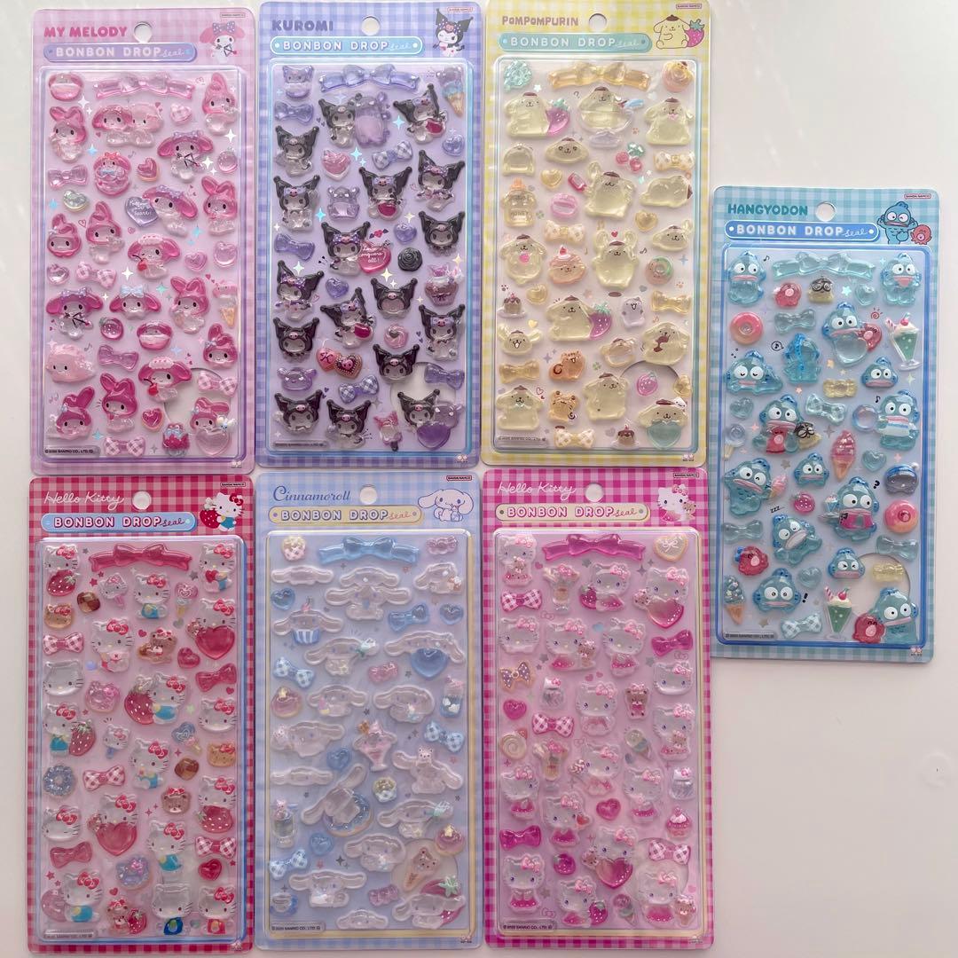 【国内正規品】サンリオ　ボンボンドロップシール　第2弾　7種