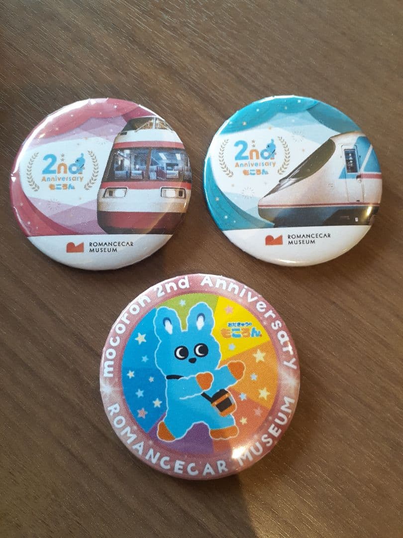 range 小田急電鉄 もころん誕生2周年 缶バッジ3個・ポスターセット