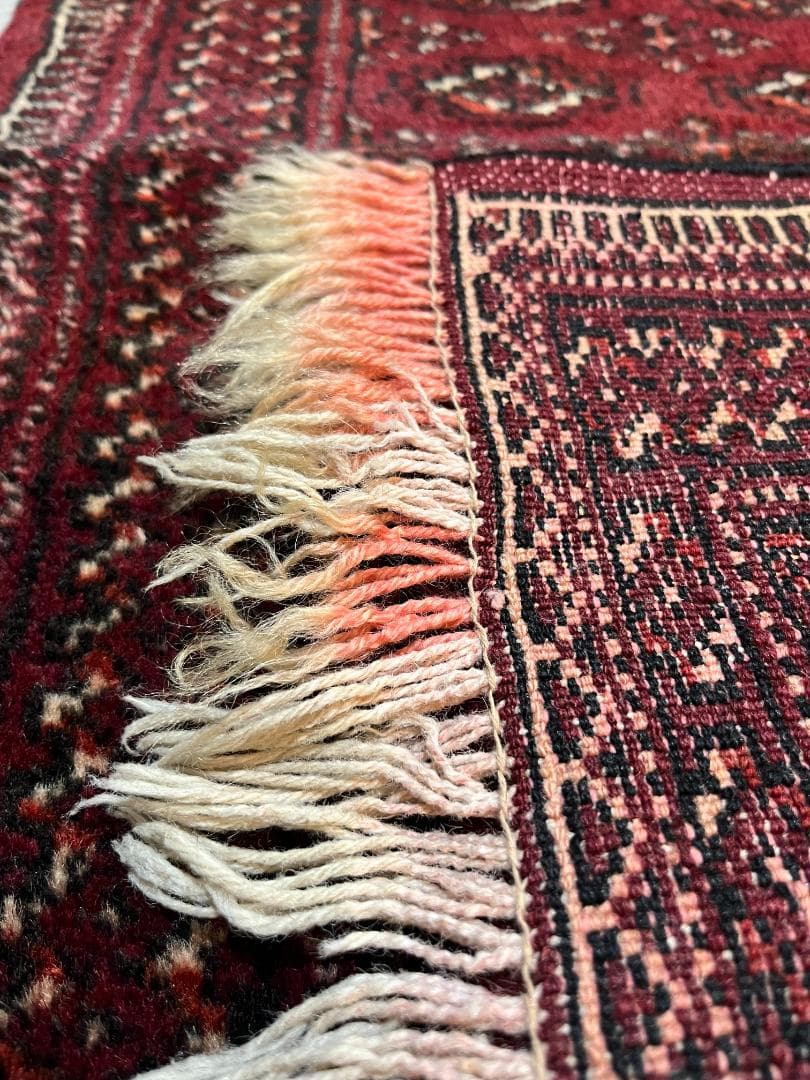 《 Vintage Rug 》トルクメンラグ　トライバル　アフガン　幾何学模様