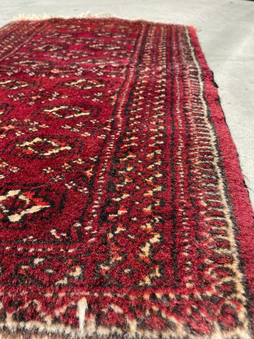《 Vintage Rug 》トルクメンラグ　トライバル　アフガン　幾何学模様