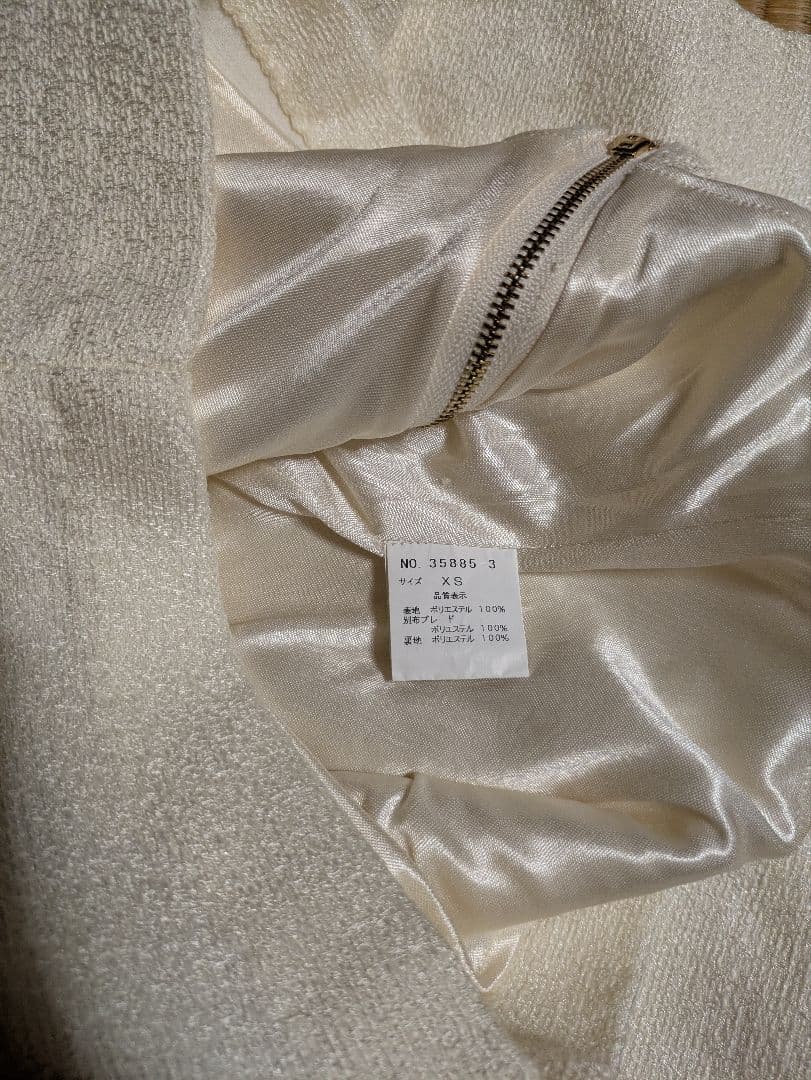 IRMAキャバドレス　アイボリー ノースリーブミニワンピース XSサイズ