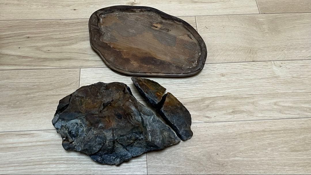 天然石 水石 陶器台座付き 約30cm