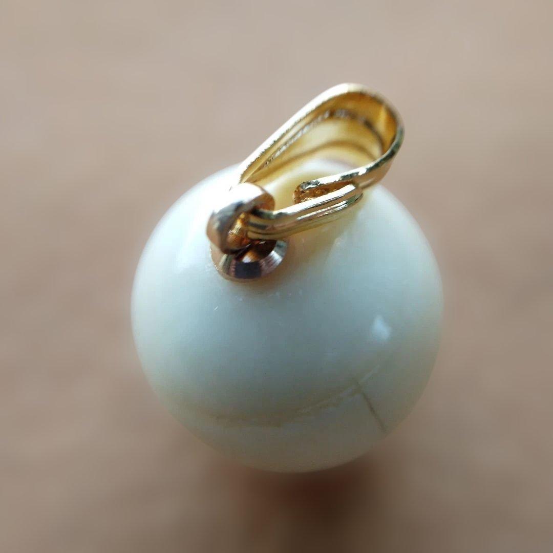 【宮本武蔵さん専用】鯨歯　マッコウクジラ　牙玉ペンダントトップ　13㎜　５個