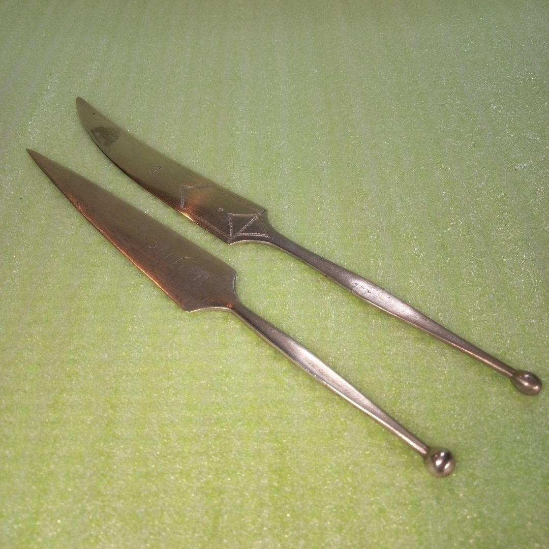 ニジェール？　錫製？　ペーパーナイフ　レア　希少　2本セット　アンティーク