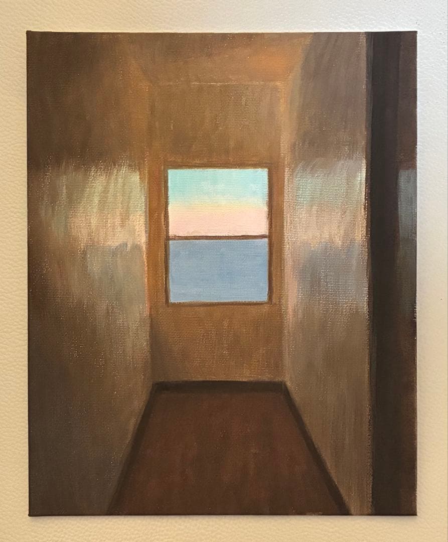 アクリル画　窓　　1201